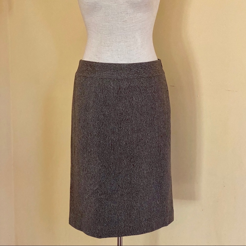 ANN TAYLOR LOFT Women’s Brown Tweed Skirt